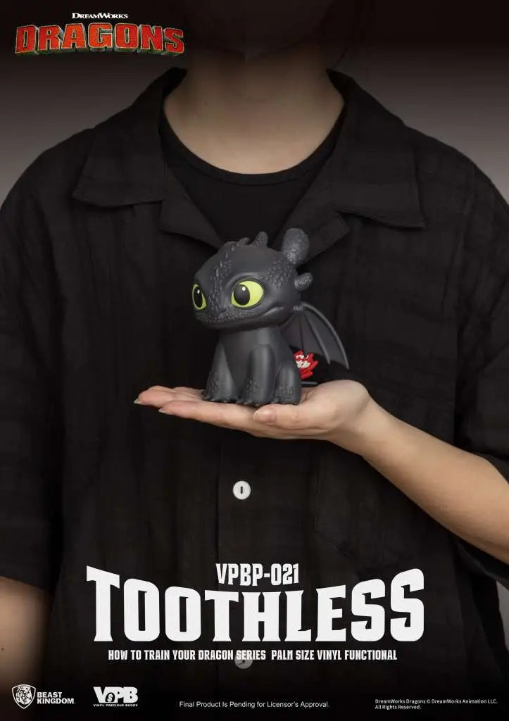 HOW TO TRAIN YOUR DRAGON TOOTHLESS SERIES PALM SIZE VINYL BANK