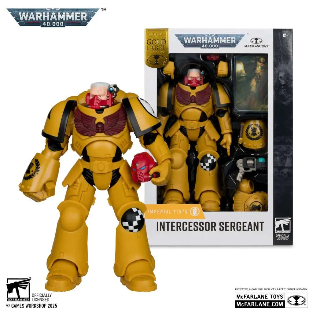 Warhammer 40,000 Figura Intercessor Sergeant (Imperial Fist) (Gold Label) 18 cm