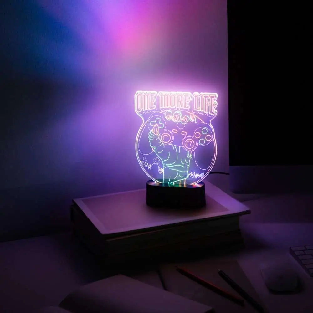 GAMERATION ONE MORE LIFE DESK LED LAMP Frikytopia