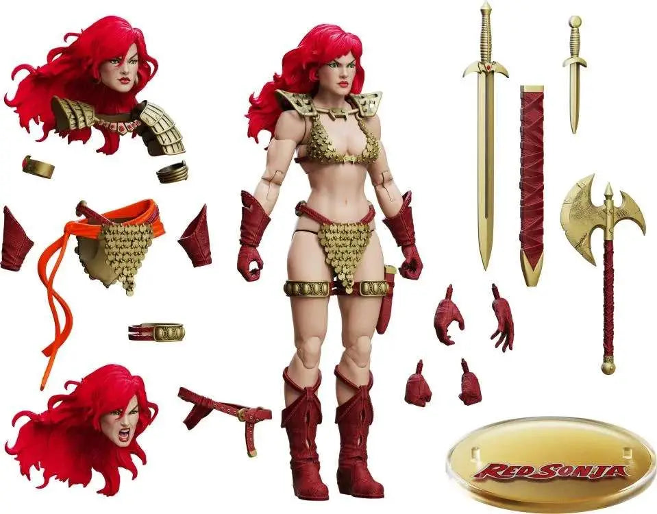 RED SONJA LIMITED GOLD AND RED EPIC HACKS FIGURE Frikytopia