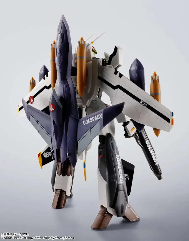 Macross Figura Hi-Metal R Chogokin VF-0S Phoenix (Roy Focker Use) & QF-2200D-B Ghost Set 14 cm