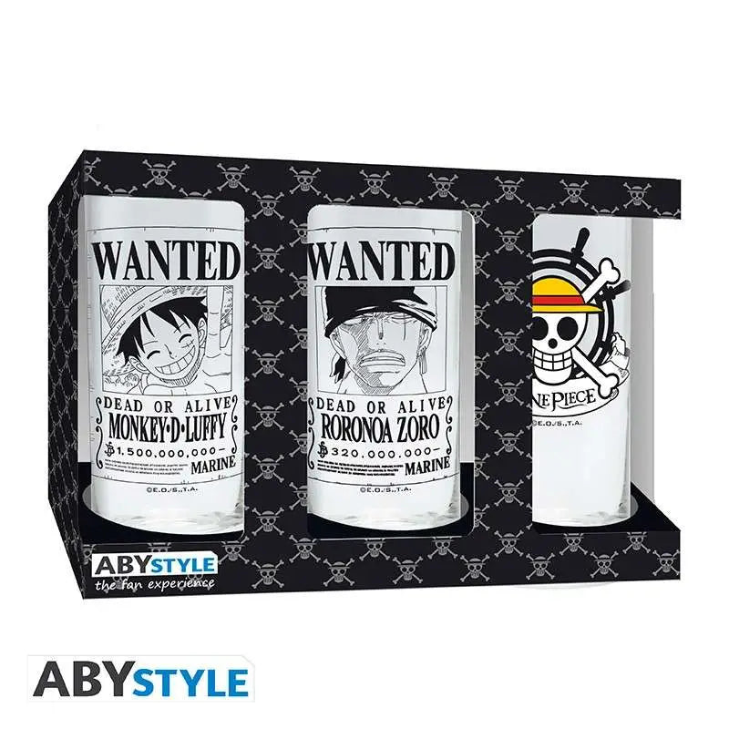 ONE PIECE SET GLASS 3X Frikytopia