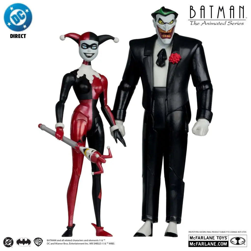 Batman: la serie animada DC Direct Figuras Harley Quinn & The Joker (Mad Love) (Gold Label) 18 cm