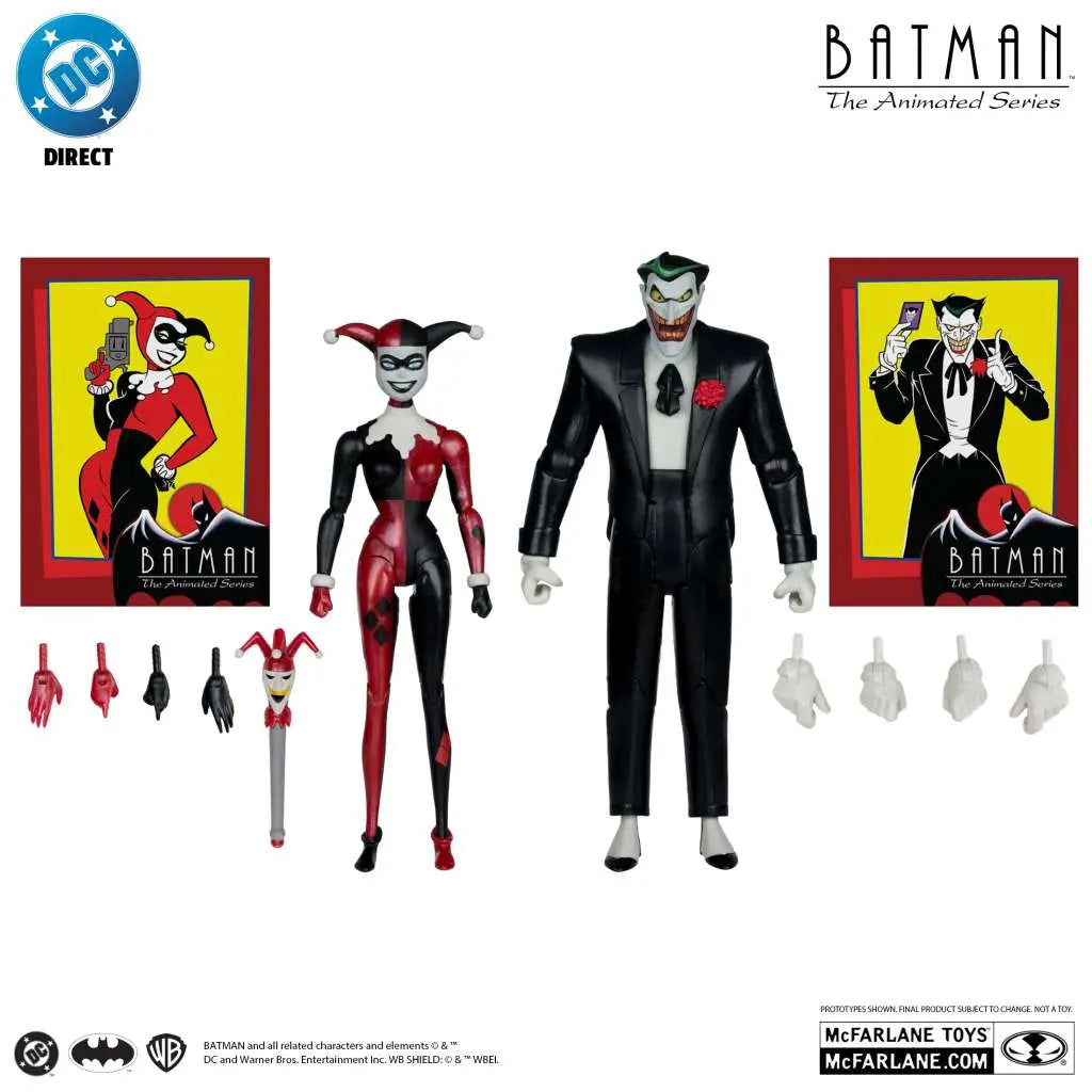 Batman: la serie animada DC Direct Figuras Harley Quinn & The Joker (Mad Love) (Gold Label) 18 cm