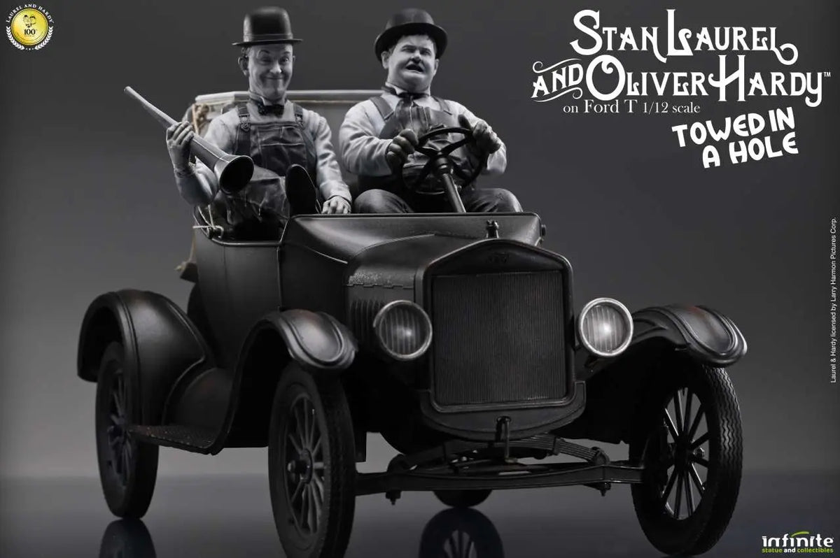 LAUREL & HARDY TOWED IN A HOLE FORD T 1/12 SCALE Frikytopia