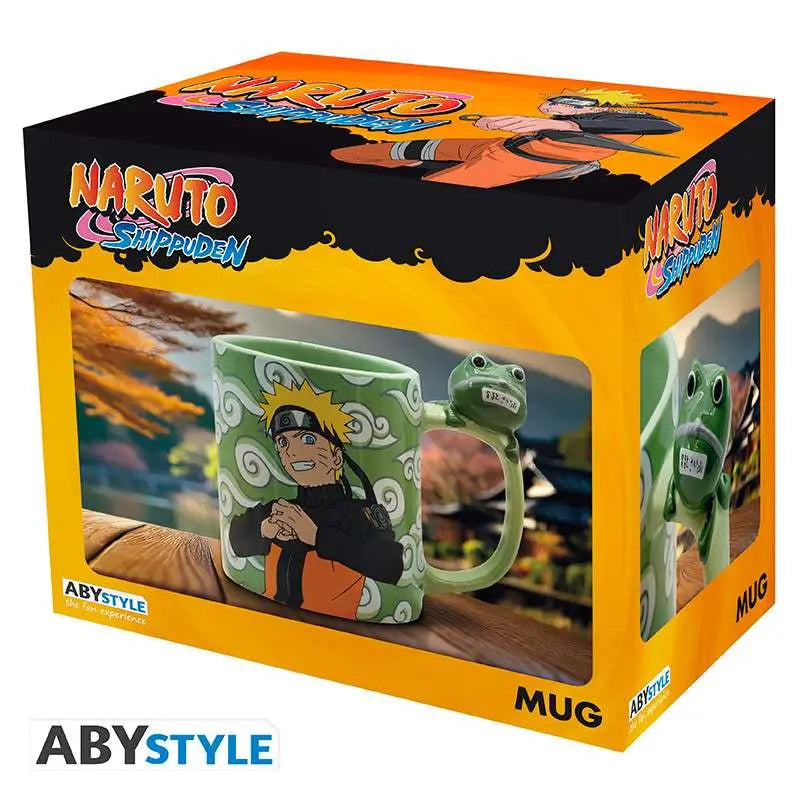 NARUTO SHIPPUDEN NARUTO & GAMA CHAN Taza 3D HANDLE