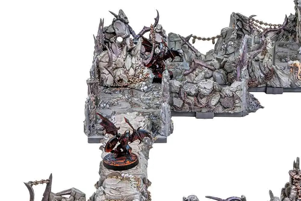 DUNGEONS & LASERS DEMONIC CAVES PRISMACAST PRE-PAINTED TERRAINS