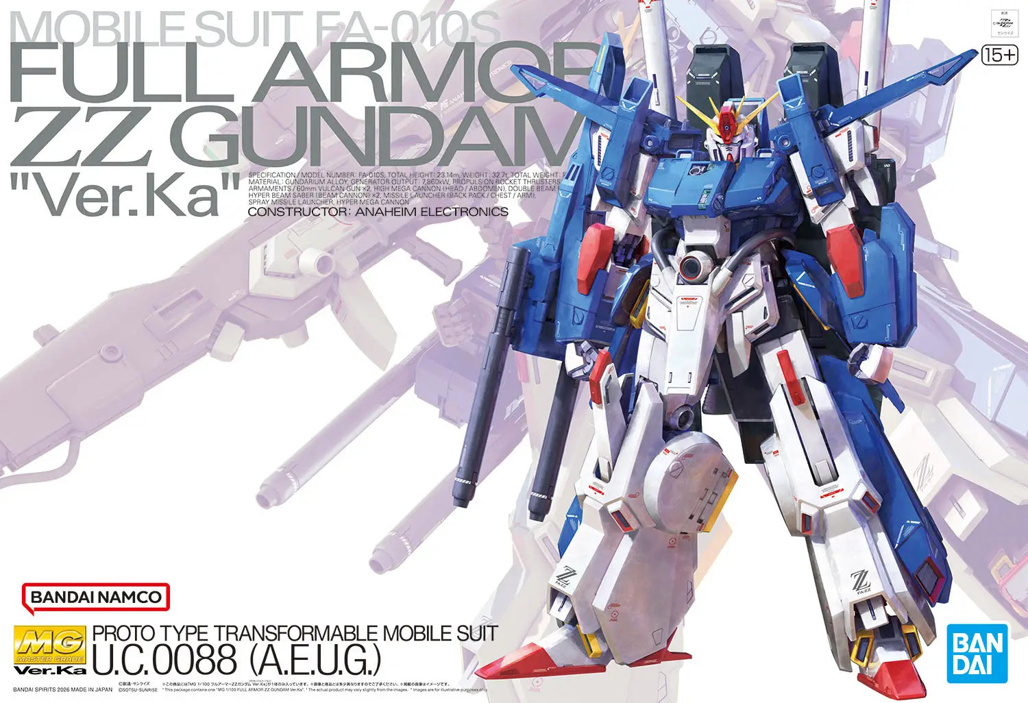 MG GUNDAM ZZ FULL ARMOR VER KA 1/100