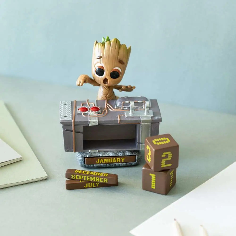 Calendario Perpetuo 3D Groot Death Button Guardianes de la Galaxia Marvel