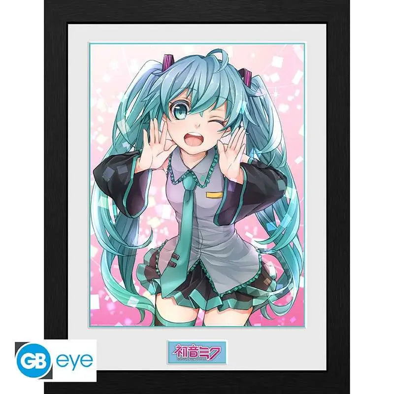 HATSUNE MIKU WINK FRAMED PRINT Frikytopia
