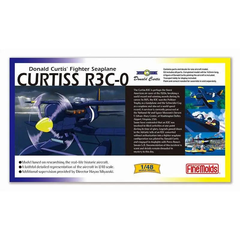 PORCO ROSSO CURTISS R3C-0  SEAPLANE + FIG. CURTIS 1/48 MODEL KIT