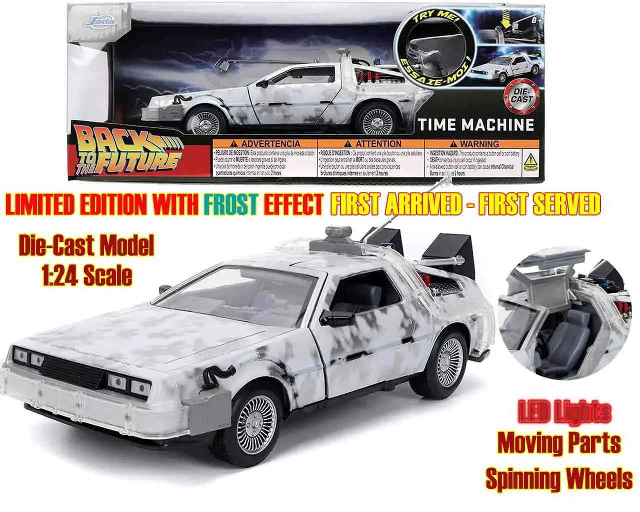 Regreso al Futuro Vehículo Diecast 1/24 Time Machine Frost
