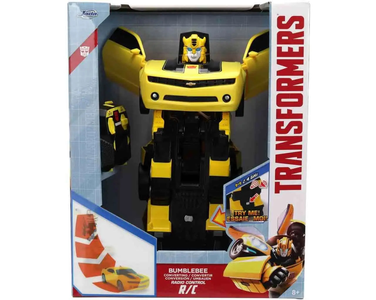 TRANSFORMERS BUMBLEBEE TRANSFORMING TO ROBOT REMOTE CONTROL MODEL