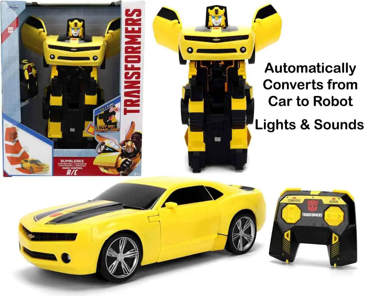 TRANSFORMERS BUMBLEBEE TRANSFORMING TO ROBOT REMOTE CONTROL MODEL