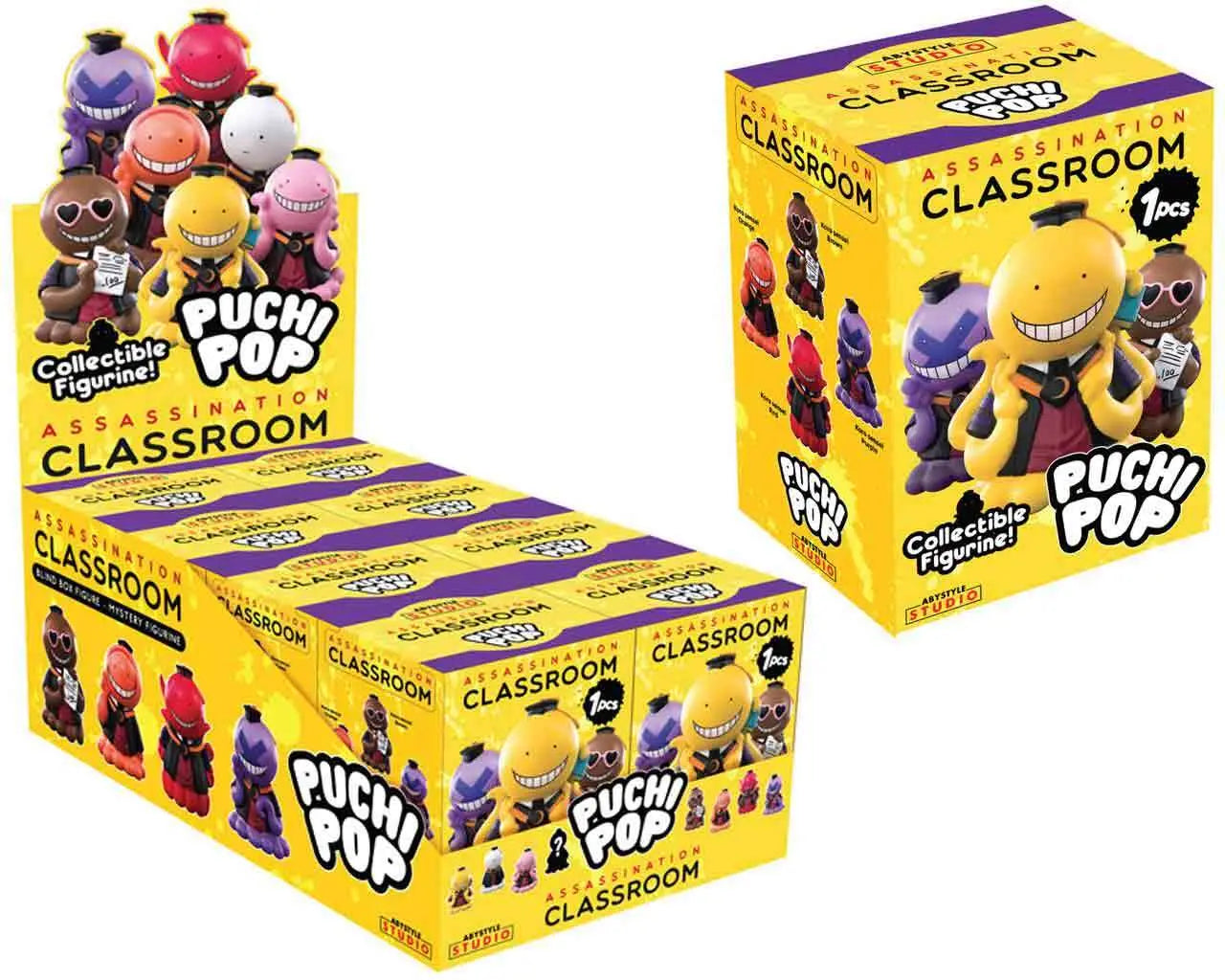 ASSASSINATION CLASSROOM PUCHIPOP MINI FIG BLIND Caja DISPLAY (8)