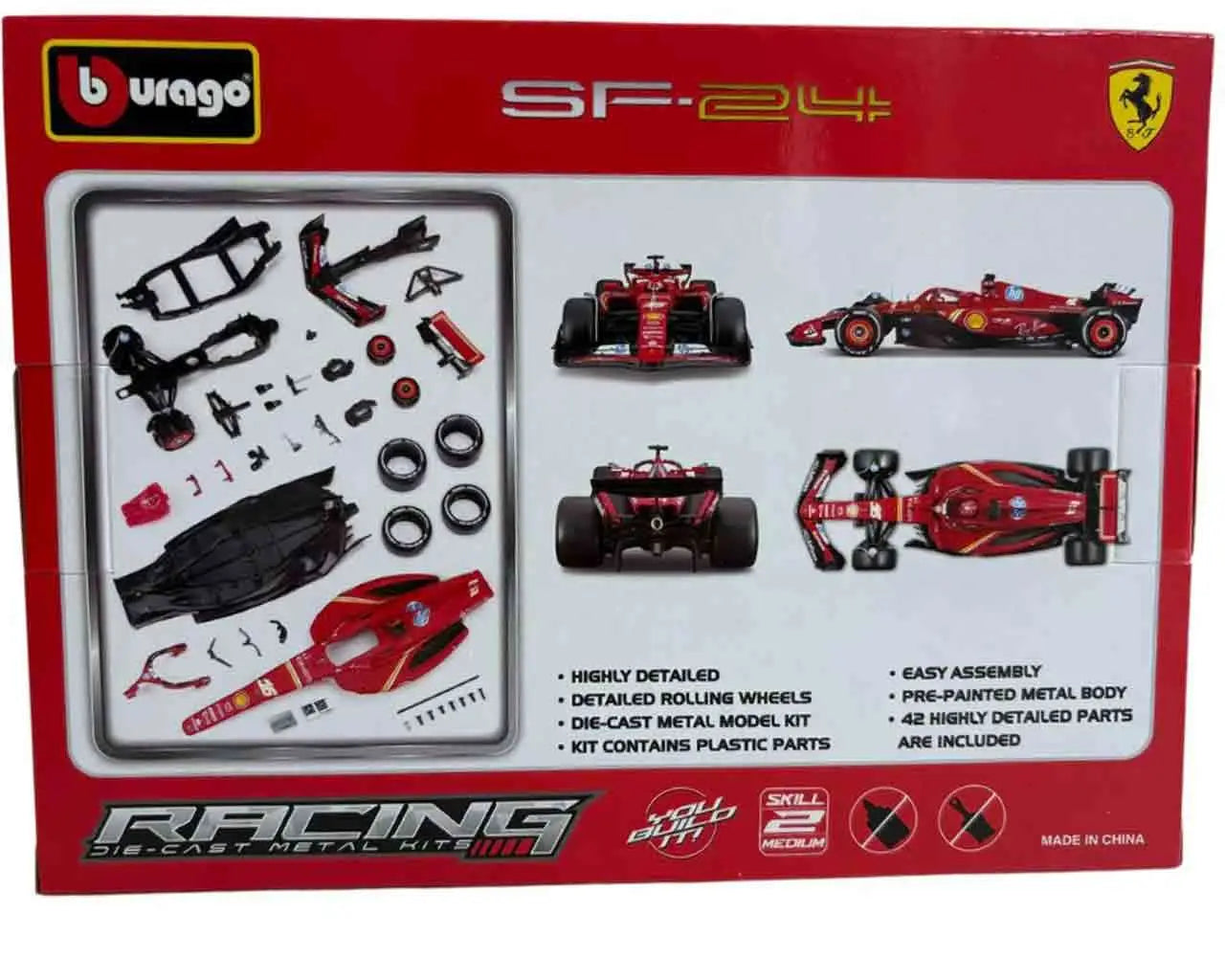 FERRARI F1 SF-24 - N.16 CHARLES LECLERC WITH HELMET - MODEL KIT 1:24