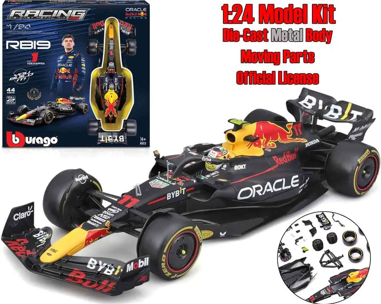 RED BULL F1 RB19 - MAX VERSTAPPEN WITH HELMET - MODEL KIT 1:24 Frikytopia