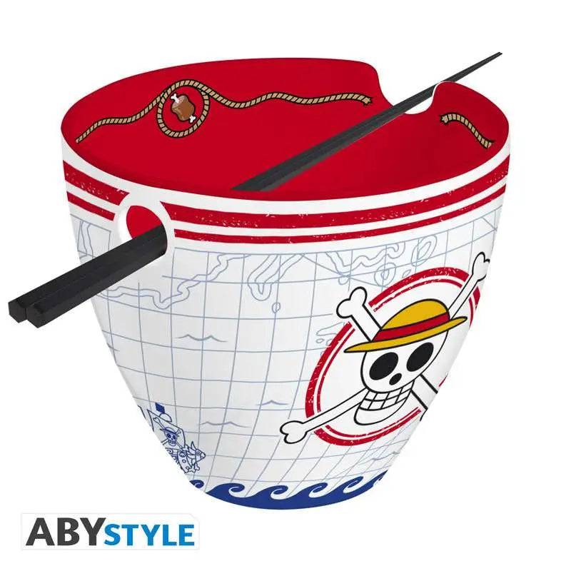ONE PIECE MONKEY D LUFFY RAMEN BOWL WITH CHOPSTICKS Frikytopia
