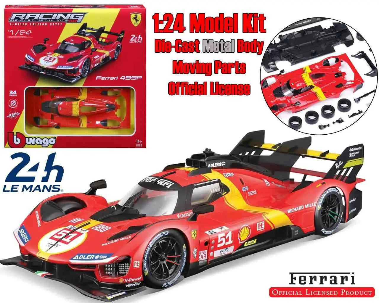 FERRARI 499P LMH (2023 24H LE MANS CHAMPION) - MODEL KIT 1:24 Frikytopia