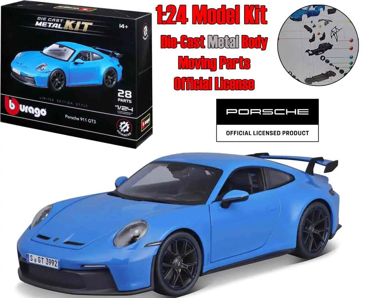 PORSCHE 911 GT3 - MODEL KIT 1:24 Frikytopia