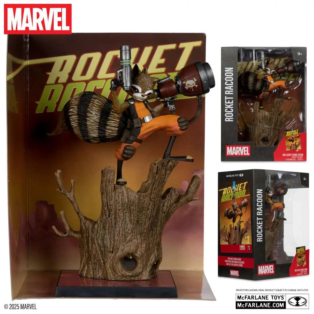 Marvel Collection Estatua PVC 1/6 Rocket Racoon (Rocket Racoon: A Chasing Tale #1) 18 cm