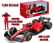 F1 FERRARI SF-23 WITH LECLERC FIGURE - 1:24 DIE-CAST MODEL