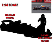 F1 RED BULL RACING RB20 WITH VERSTAPPEN Figura - 1:24 DIE-CAST MODEL