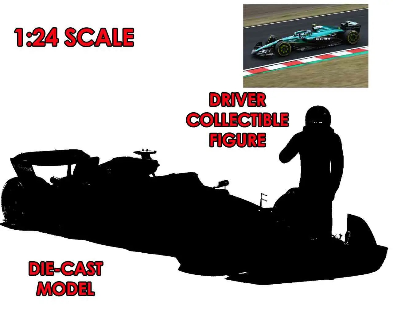 F1 ASTON MARTIN AMR 25 2025 WITH ALONSO Figura - 1:24 DIE-CAST MODEL Frikytopia
