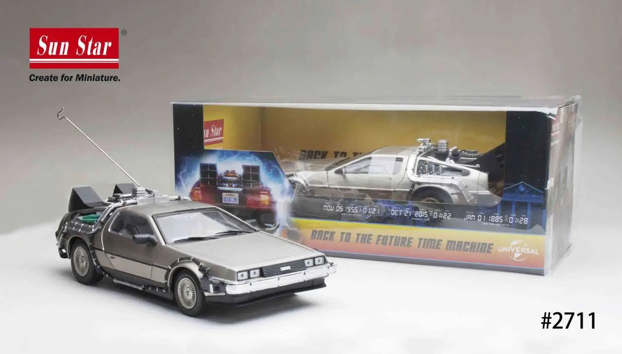 BACK TO THE FUTURE  DE LOREAN DIE-CAST 1:18 SCALE MODEL Frikytopia