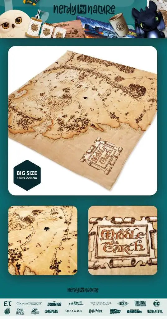 THE LORD OF THE RINGS MIDDLEEARTH MAP COZY Manta