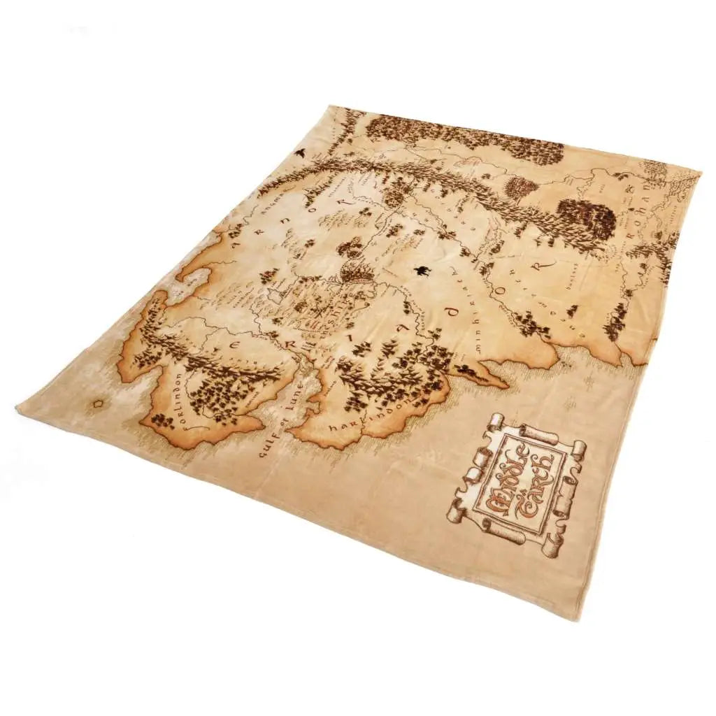 THE LORD OF THE RINGS MIDDLEEARTH MAP COZY BLANKET Frikytopia