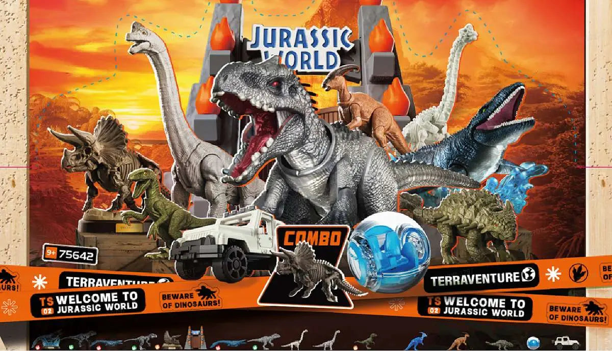 JURASSIC WORLD TERRAVENTURE TS02 MODEL KIT BLIND Caja SET (12) Frikytopia