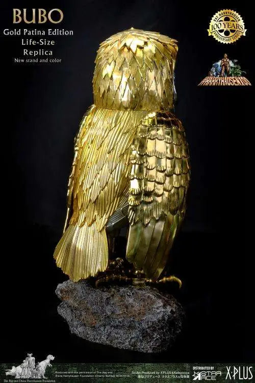 CLASH OF TITANS BUBO GOLD PATINA DELUXE OPEN/CLOSED WINGS SET Réplica