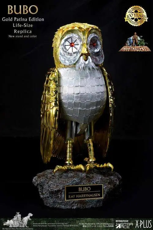 CLASH OF TITANS BUBO GOLD PATINA DELUXE OPEN/CLOSED WINGS SET Réplica