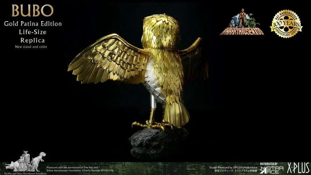 CLASH OF TITANS BUBO GOLD PATINA DELUXE OPEN/CLOSED WINGS SET Réplica