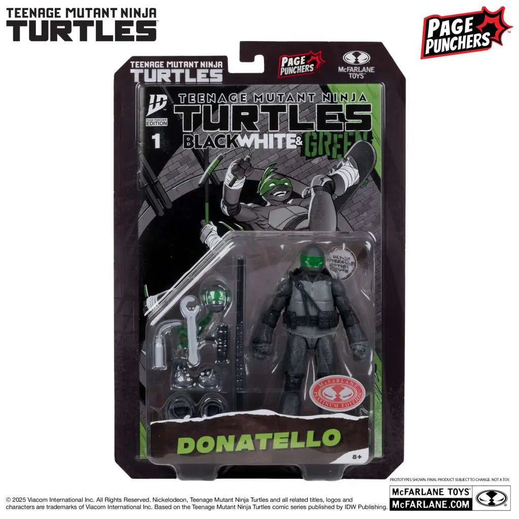 Las Tortugas Ninja Page Punchers Figura Raphael (Black White & Green) (Red Platinum Edition) 13 cm