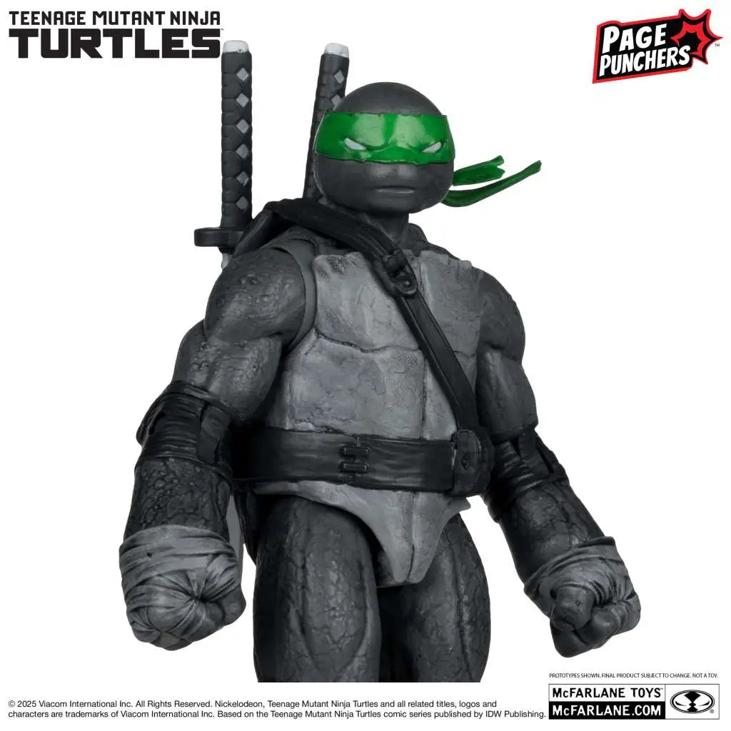 Las Tortugas Ninja Page Punchers Figura Leonardo (Black White & Green) (Red Platinum Edition) 13 cm