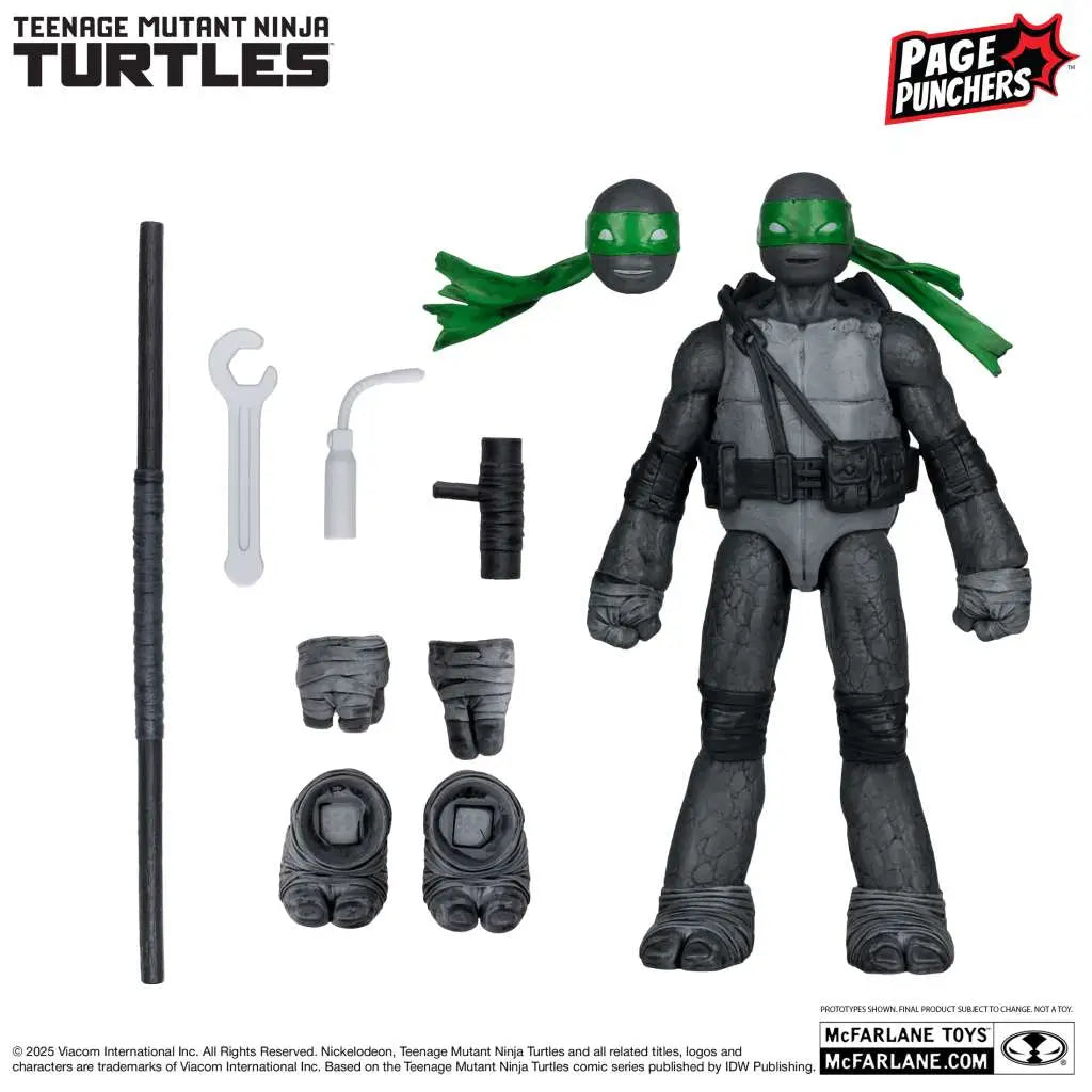 Las Tortugas Ninja Page Punchers Figura Donatello (Black White & Green ) (Red Platinum Edition) 13 cm