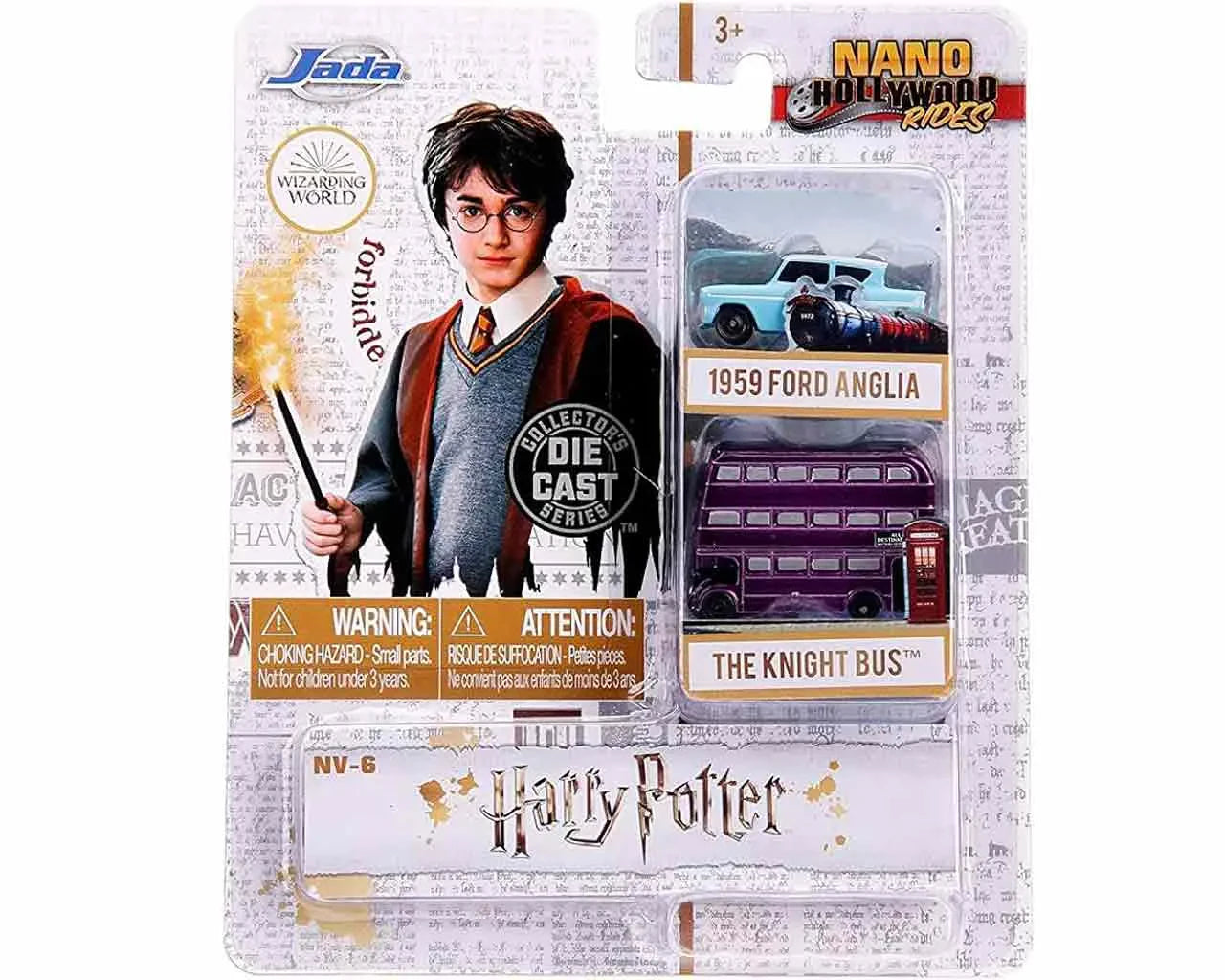 HARRY POTTER FORD ANGLIA & KNIGHT BUS NANO DIE-CAST MODEL SET