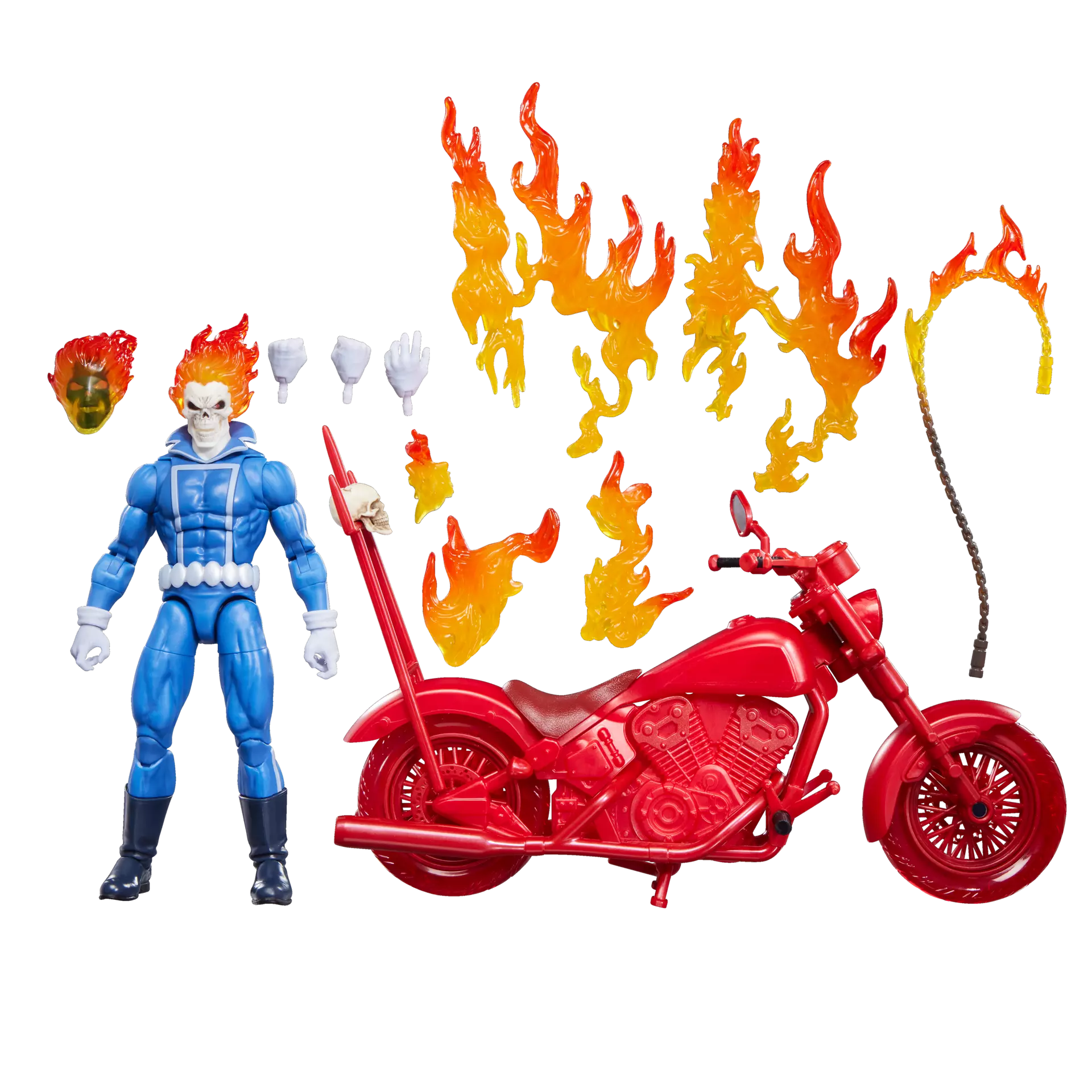Ghost Rider Marvel Legends Figura Johnny Blaze with Motorcycle 15 cm