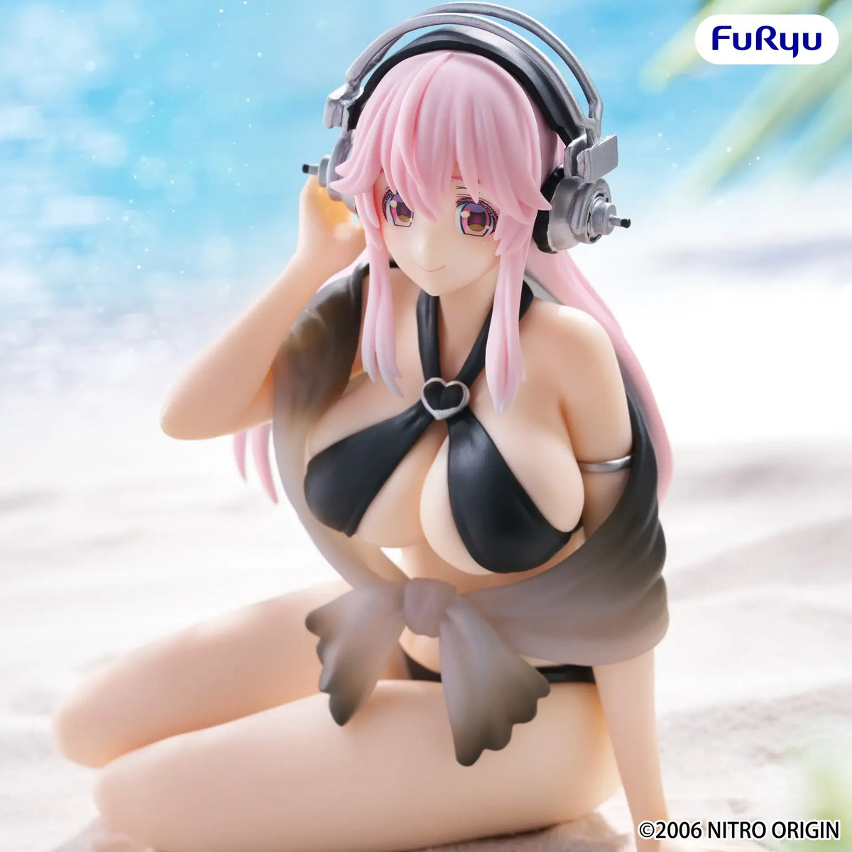 SUPER SONICO SWIMSUIT BLACK COLOR NOODLE STOPPER