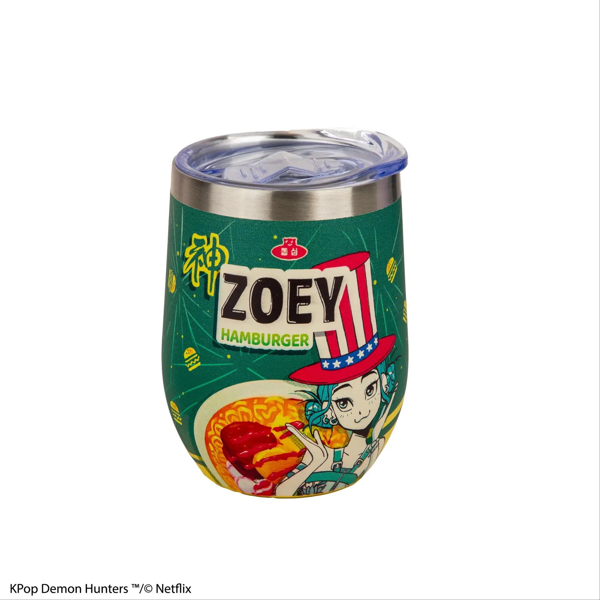 KPOP DEMON HUNTERS ZOEY HAMBURGER THERMAL TRAVEL Taza