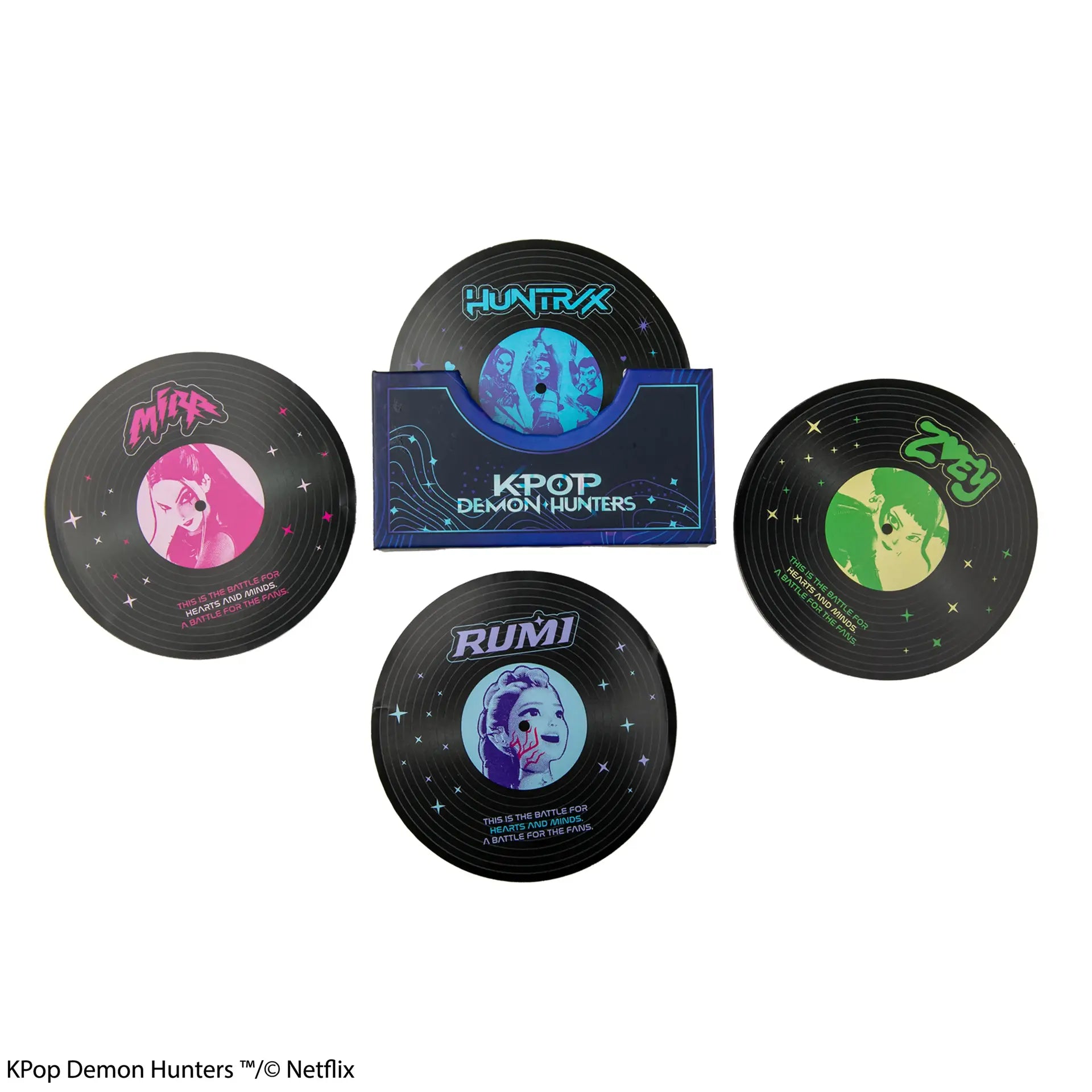 KPOP DEMON HUNTERS SOUNDTRACK COASTERS SET (4) Frikytopia