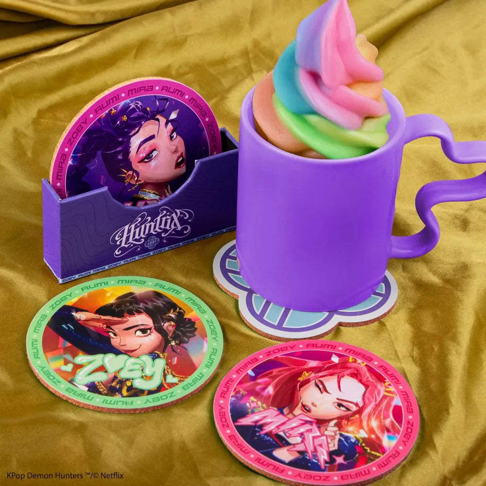 KPOP DEMON HUNTERS HUNTR/X COASTERS SET (4)