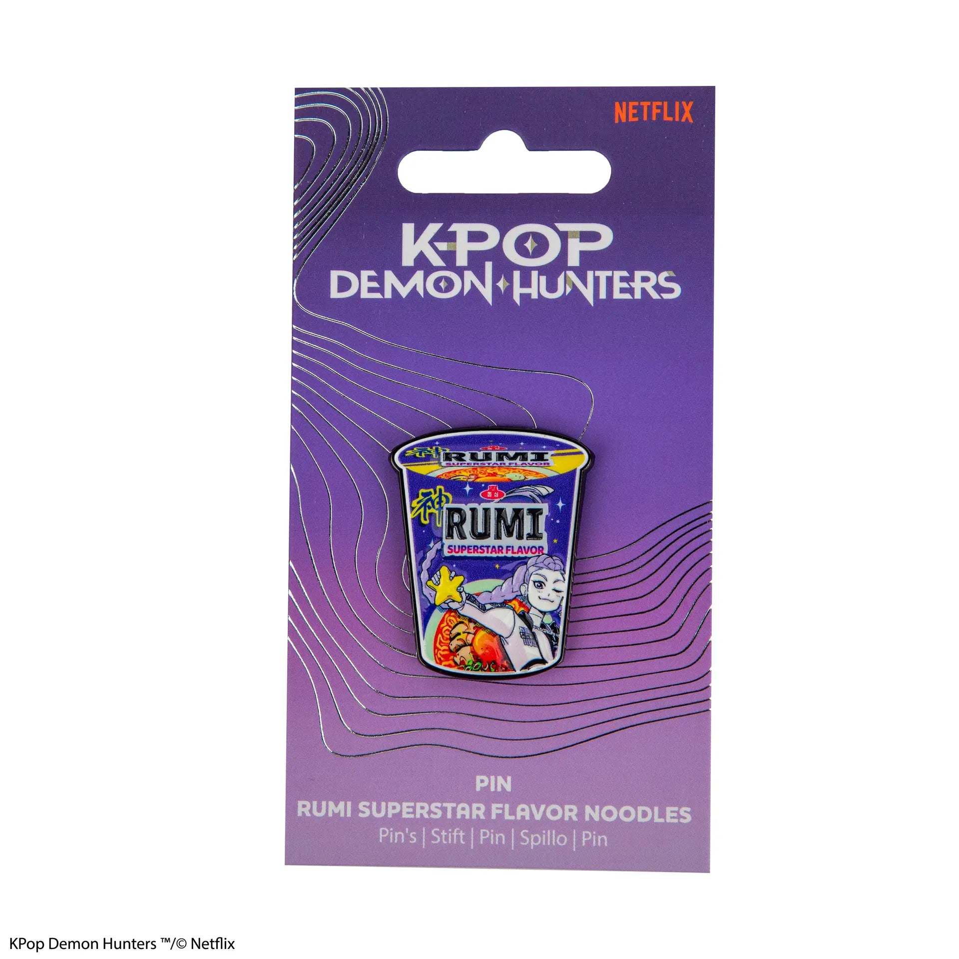 KPOP DEMON HUNTERS RUMI SUPERSTAR FLAVOR NOODLES PIN