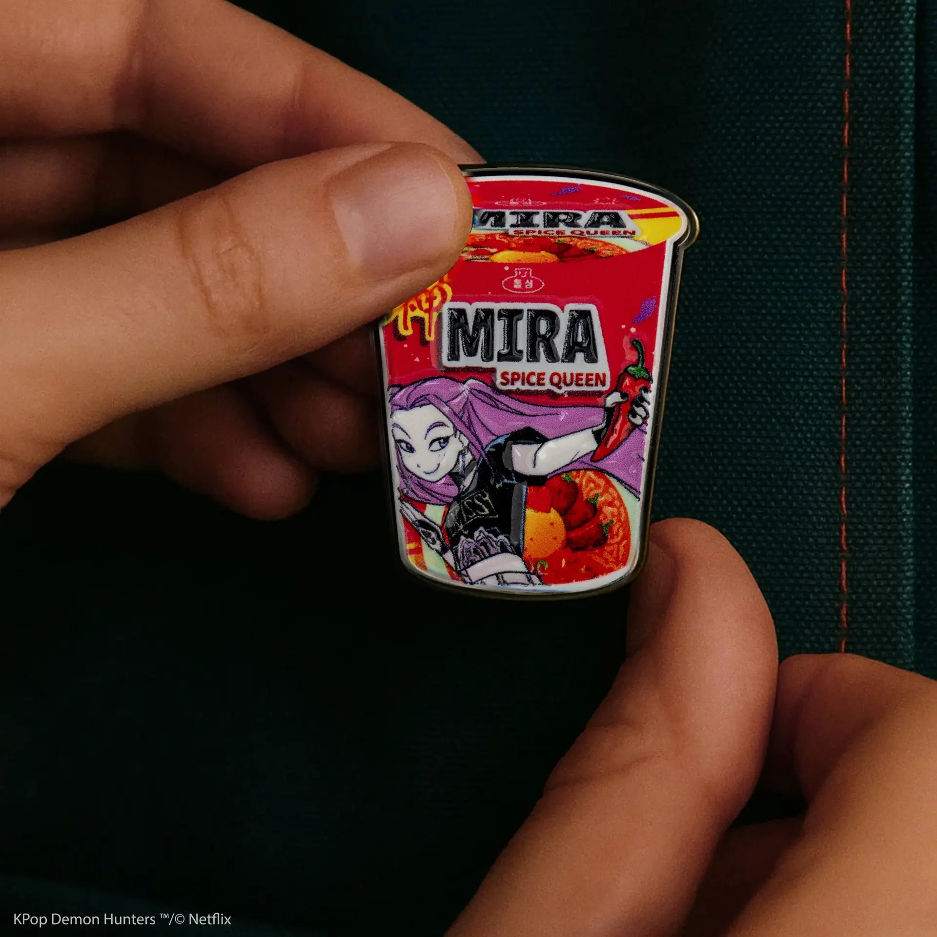 KPOP DEMON HUNTERS MIRA SPICE QUEEN NOODLES Pin