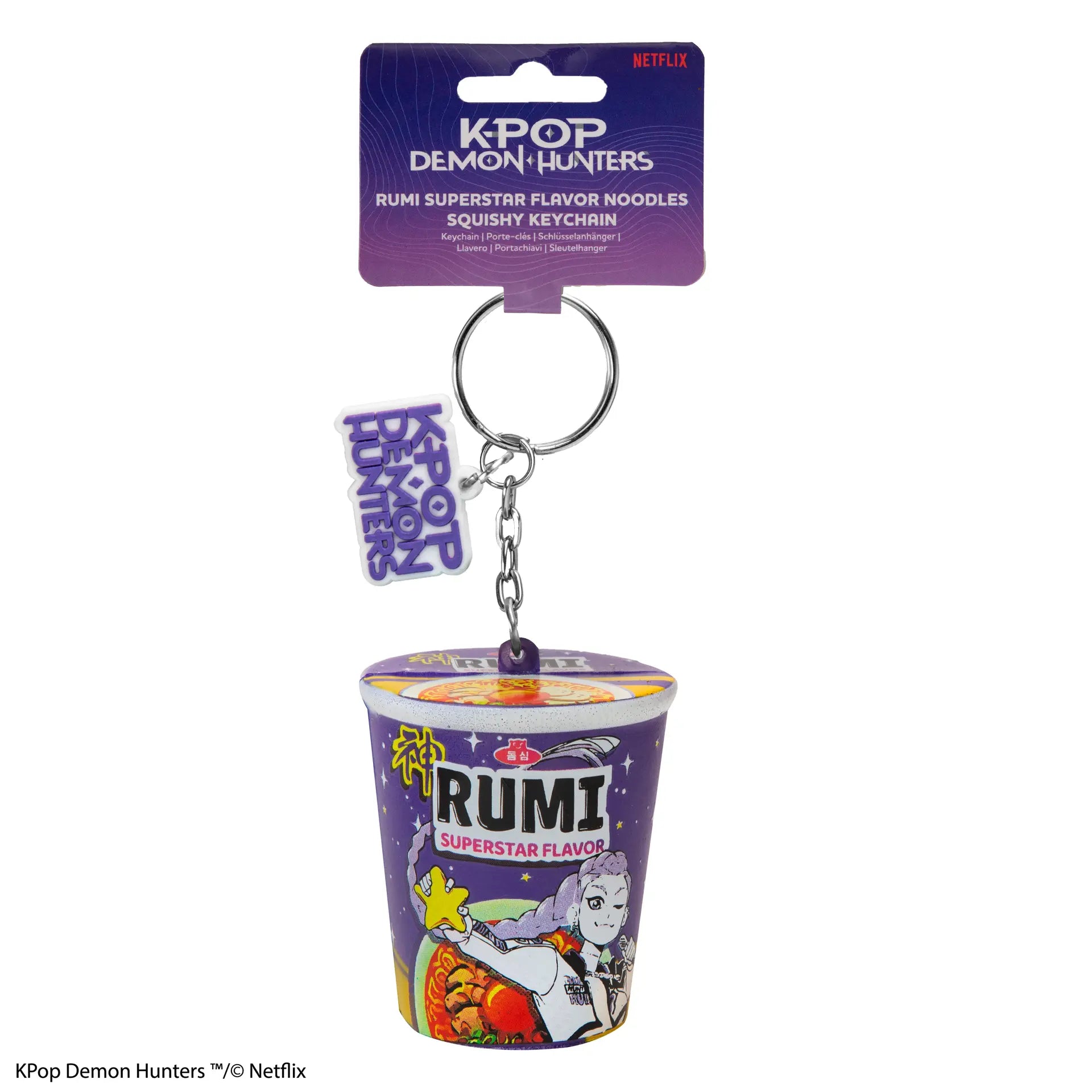 KPOP DEMON HUNTERS RUMI SUPERSTAR FLAVOR NOODLES SQUISHY Llavero