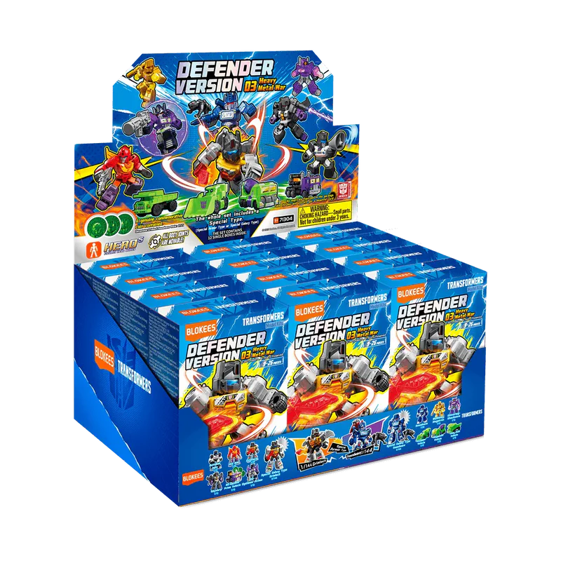 TRANSFORMERS HEAVY METAL WAR DEFENDER VERSION 03 MODEL KIT BLIND Caja SET (12)