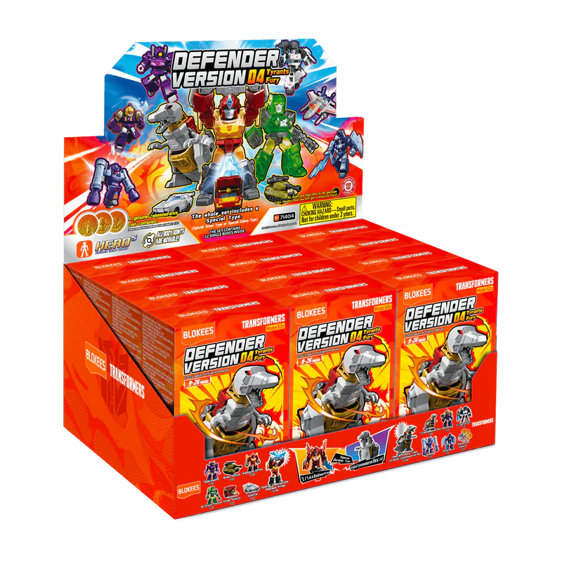 TRANSFORMERS TYRANTS FURY DEFENDER VERSION 04 BLIND Caja SET (12)