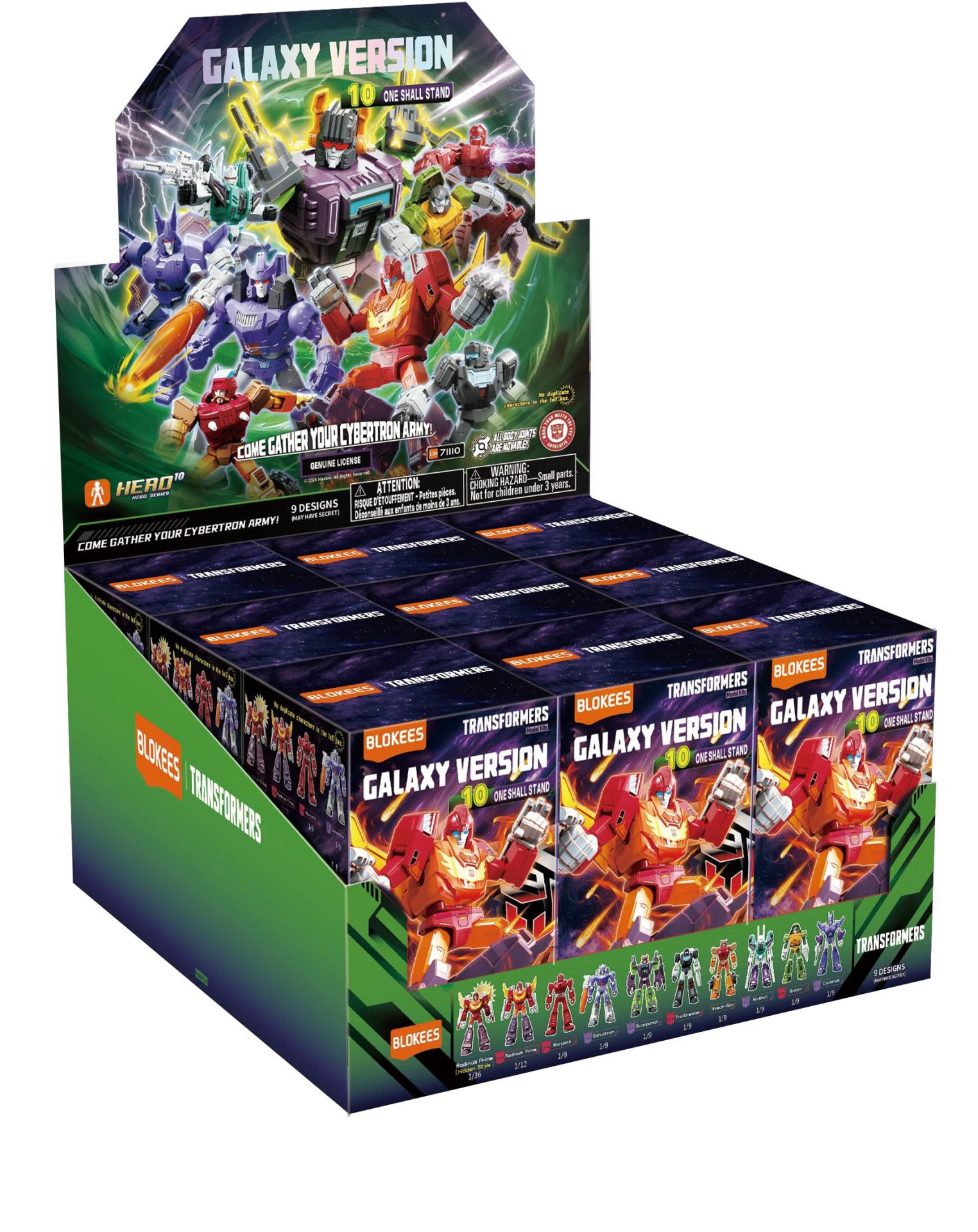 TRANSFORMERS ONE SHALL STAND GALAXY VERSION 10 BLIND Caja SET (9) Frikytopia